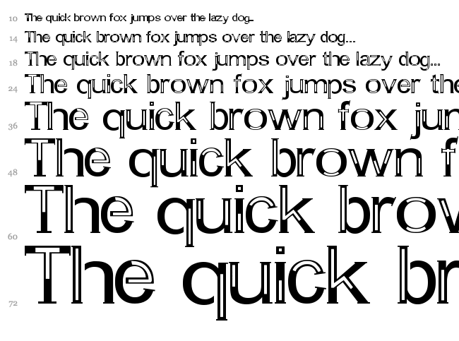 A Bit Empty font waterfall